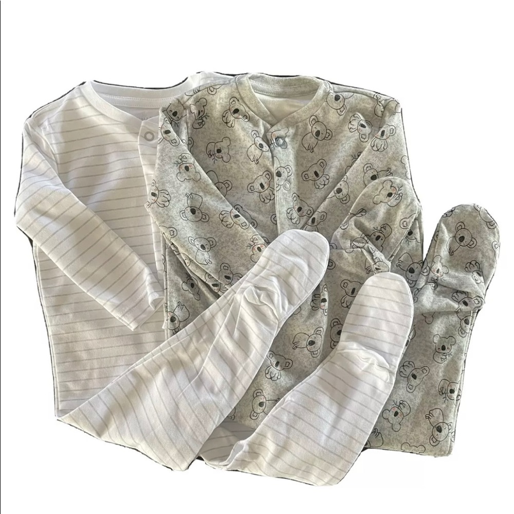 6-9 month Sleepsuits Cotton covered toes